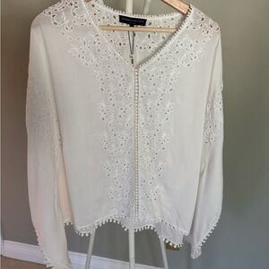 Generation Love White Embroidered Blouse
